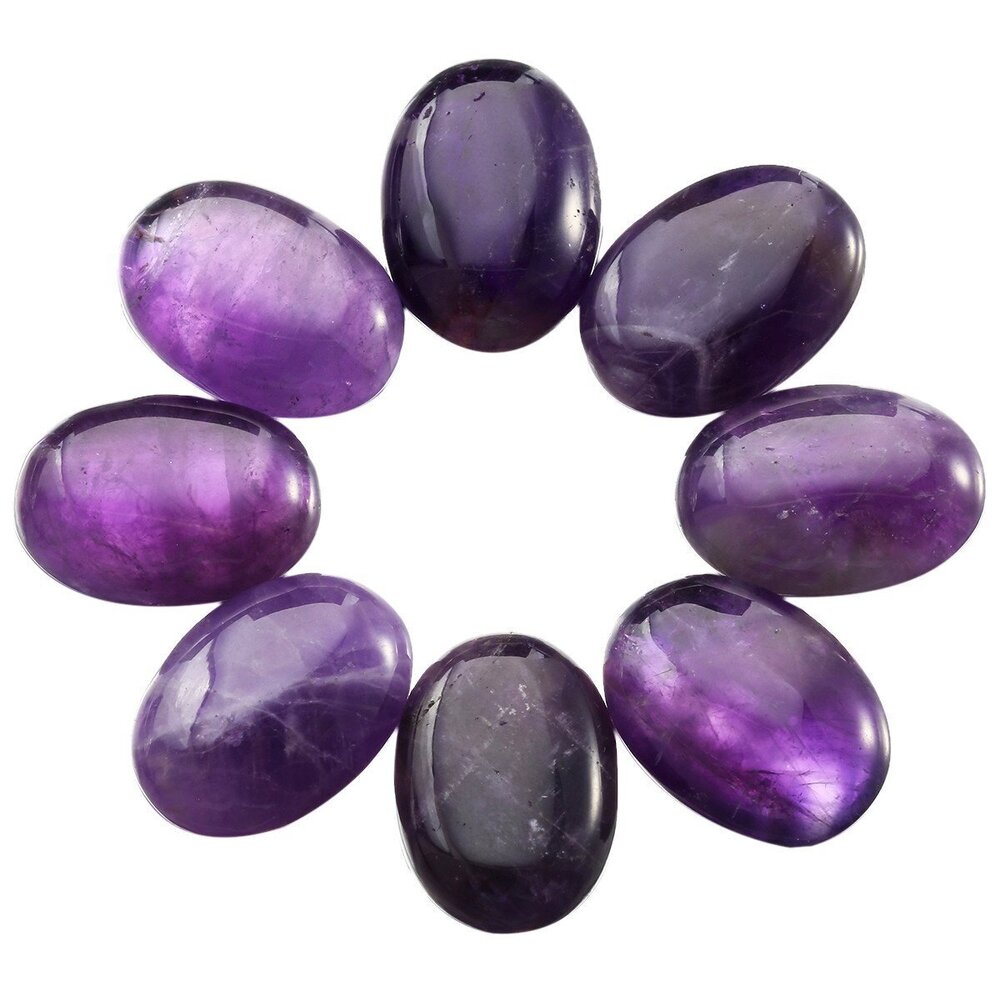 7240 Purple Amethyst Oval Cabochons CAB Flatback for Jewelry
